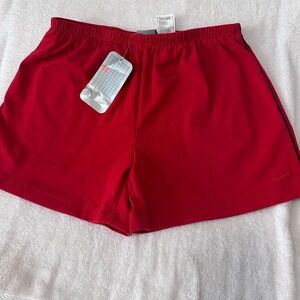 Vintage Nike Red Athletic Shorts Lightweight Relaxed Fit